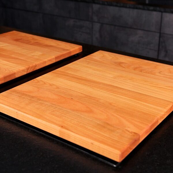 Couvre-Plaque De Cuisson En Bois, En Deux Parties, Sur Une Plaque De Cuisson, En Deux Parties, En Merisier