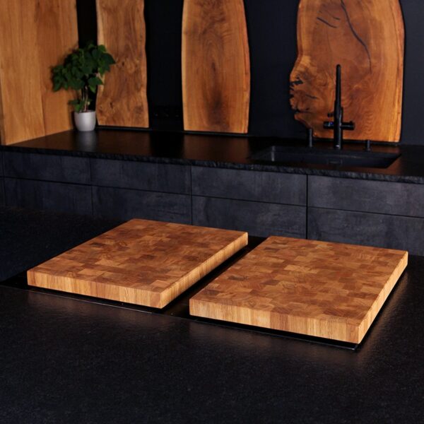 Couvre-Plaque De Cuisson En Bois De Bout – Une Ou Deux Pièces, En Chêne, En Bois De Bout