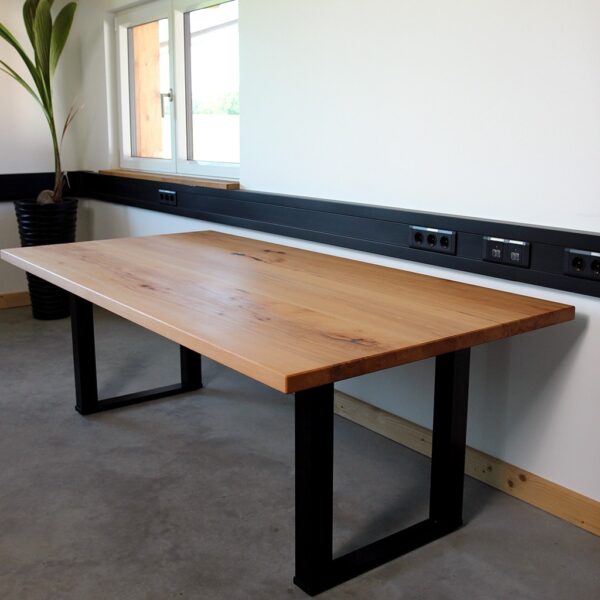 Bureau Assis-Debout En Bois Massif Sur Mesure, Réglage En Hauteur, En Hêtre Coeur, En Hêtre