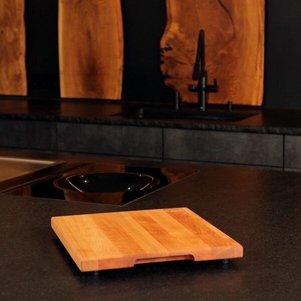 Plateau Coulissant Pour Thermomix – Planche Roulante En Bois, Avec Thermomix, Sur Plateau Coulissant, En Merisier