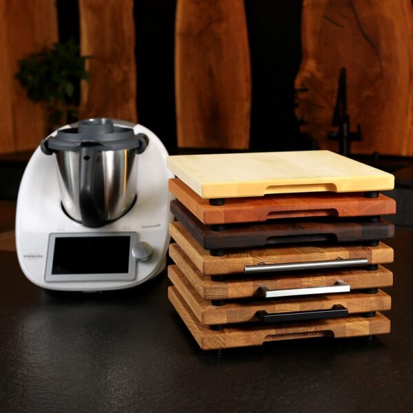 Plateau Coulissant Pour Thermomix – Planche Roulante En Bois, Avec Thermomix, Sur Plateau Coulissant