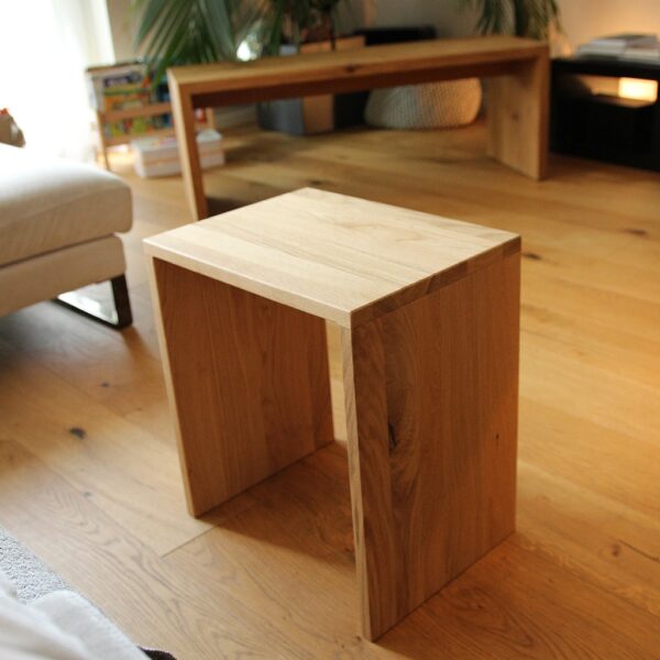 Tabouret Moderne En Bois Massif, En Chêne