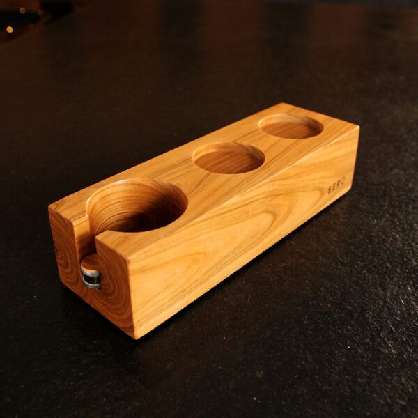 Station De Tassage En Bois Massif Pour Porte-Filtre, En Merisier