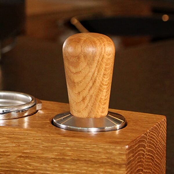 Tamper Espresso De 58 Mm Avec Manche En Bois Massif, Vue Du Produit