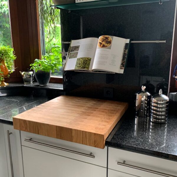 Planche À Découper En Bois De Bout Avec Butée, En Chêne, En Bois De Bout