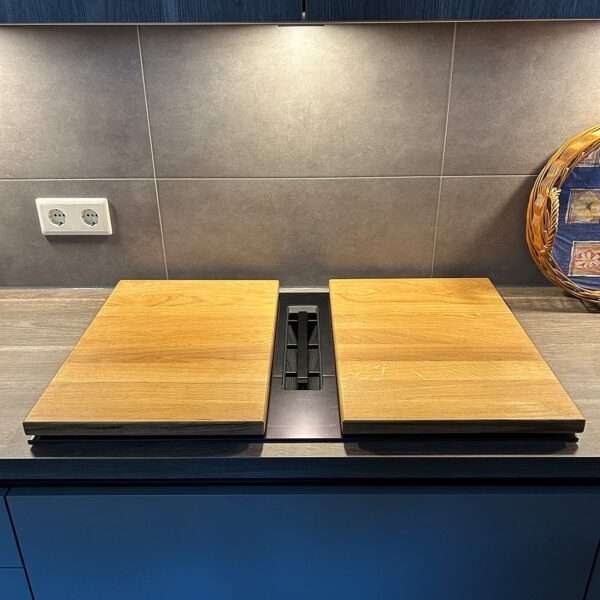 Couvre-Plaque De Cuisson En Bois, En Deux Parties, Sur Une Plaque De Cuisson, En Deux Parties
