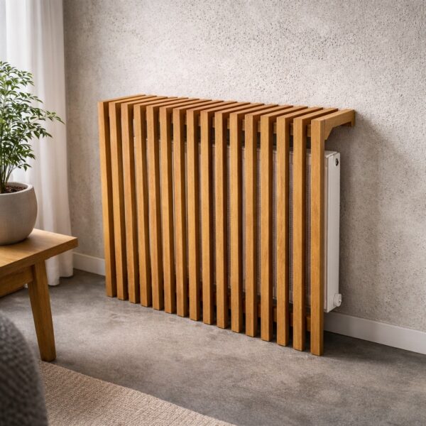 Cache-Radiateur En Bois Massif À Lames – Vue Produit 3